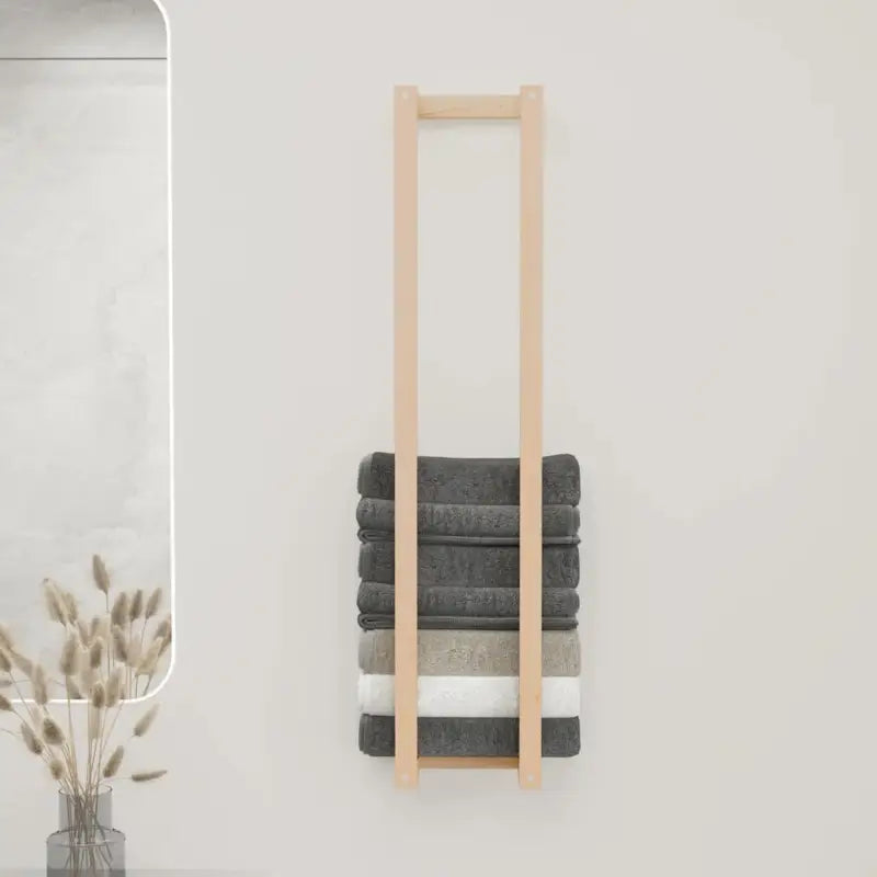 Handdoekhouder van massief grenenhout voor een trendy badkamerstijl - Handdoekrekken & -houders
