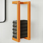 Handdoekhouder van massief grenenhout voor een trendy badkamerstijl - Wasbruin / 23 x 18 x 60 cm - Handdoekrekken &