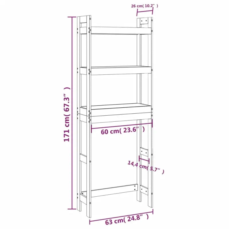 Handdoekrek of houder van massief grenenhout voor je badkamer - Handdoekrekken & -houders