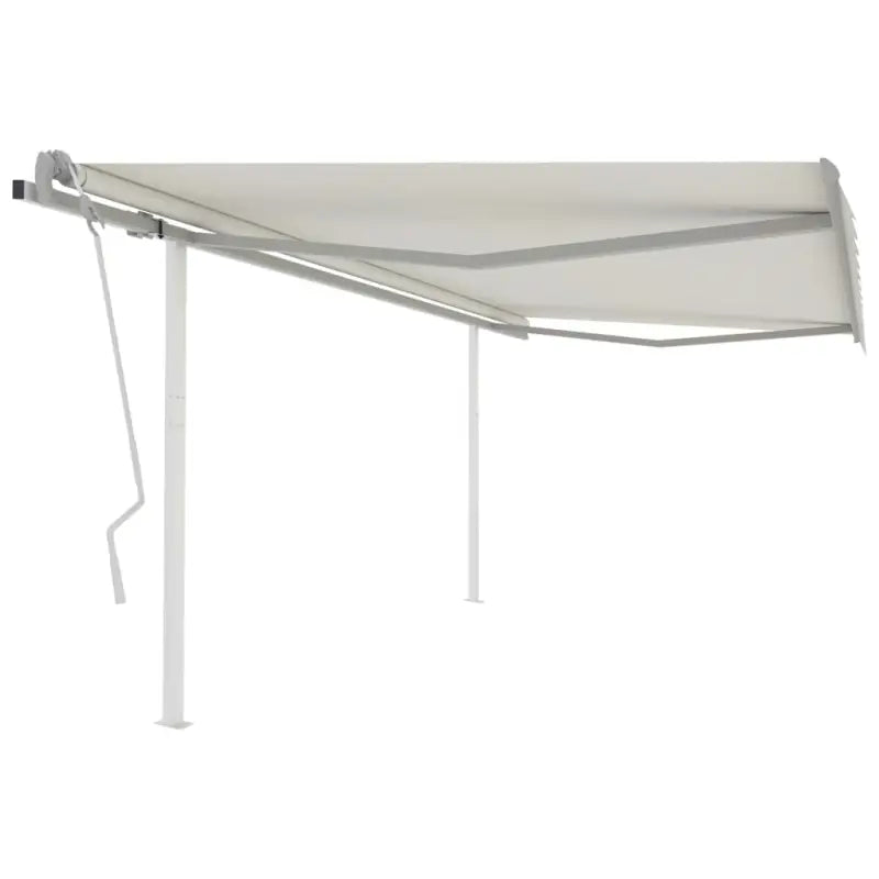 Handmatige uitschuifbare terrasluifel met gepoedercoat aluminium frame - Crème / 4.5 x 3.5 m / 1 - Zonwering