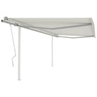 Handmatige uitschuifbare terrasluifel met gepoedercoat aluminium frame - Crème / 4 x 3 m / 1 - Zonwering