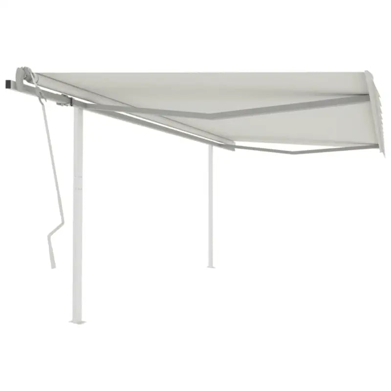 Handmatige uitschuifbare terrasluifel met gepoedercoat aluminium frame - Crème / 4 x 3 m / 1 - Zonwering