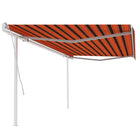 Handmatige uitschuifbare terrasluifel met gepoedercoat aluminium frame - Multikleur / 5 x 3 m / 1 - Zonwering