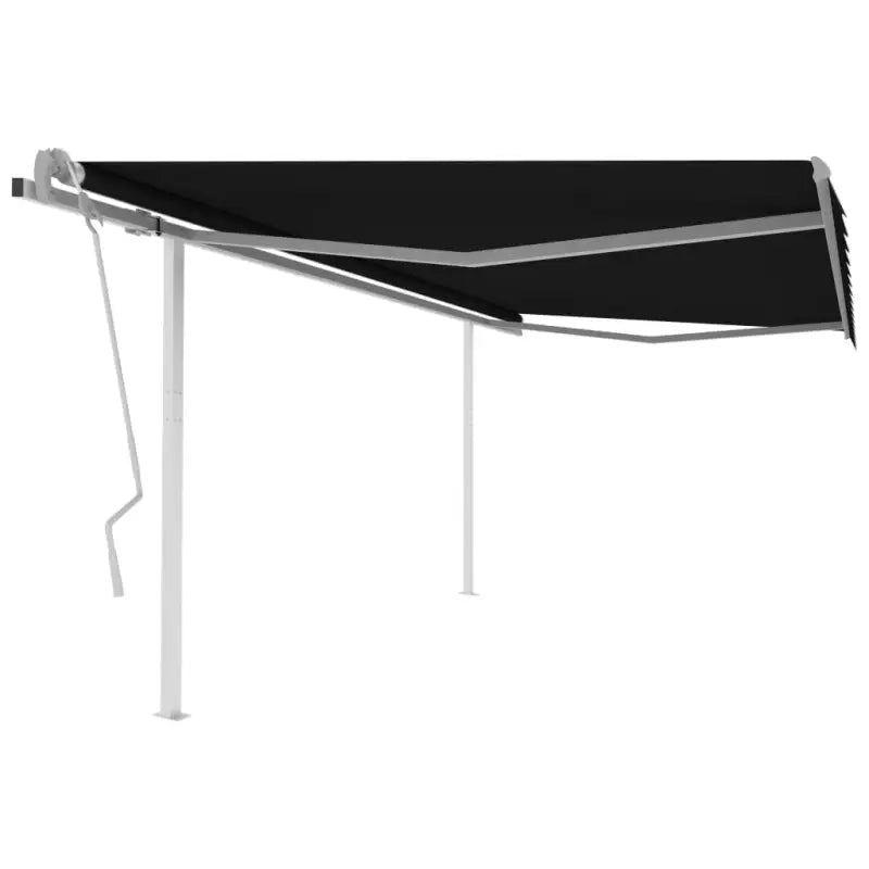 Handmatige uitschuifbare terrasluifel met gepoedercoat aluminium frame - Antraciet / 4 x 3.5 m / 1 - Zonwering