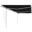 Handmatige uitschuifbare terrasluifel met gepoedercoat aluminium frame - Antraciet / 6 x 3 m / 1 - Zonwering