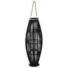 Hangende Glazen Pot Kaarsenhouder met Touw Handvat voor Buitenfeest - 1 / 95 cm - Kandelaars