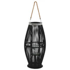 Hangende Glazen Pot Kaarsenhouder met Touw Handvat voor Buitenfeest - 1 / 60 cm - Kandelaars