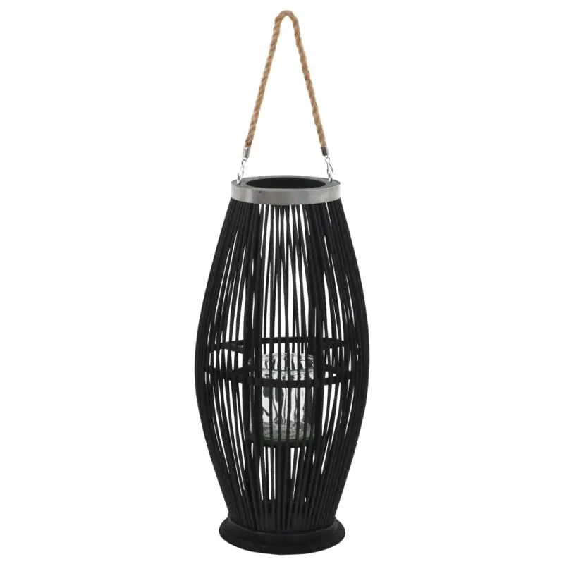 Hangende Glazen Pot Kaarsenhouder met Touw Handvat voor Buitenfeest - 1 / 60 cm - Kandelaars
