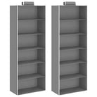 Hangende organiser voor kledingkast met brede open schappen - Grijs / 30 x 15 x 80 cm / 2 - Kledingrekken &