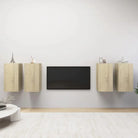 Hangende televisiekastenset van bewerkt hout voor een trendy woonkamer - Sonoma eiken / 4 / 60 cm - Tv-meubels