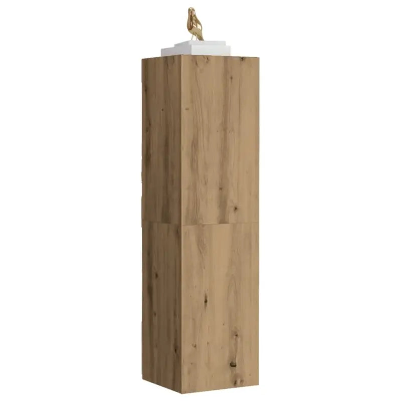 Hangende Tv-meubel van bewerkt hout voor een trendy woonkamer sfeer - artisanaal eikenkleurig / 1 / 110 cm - Tv-meubels
