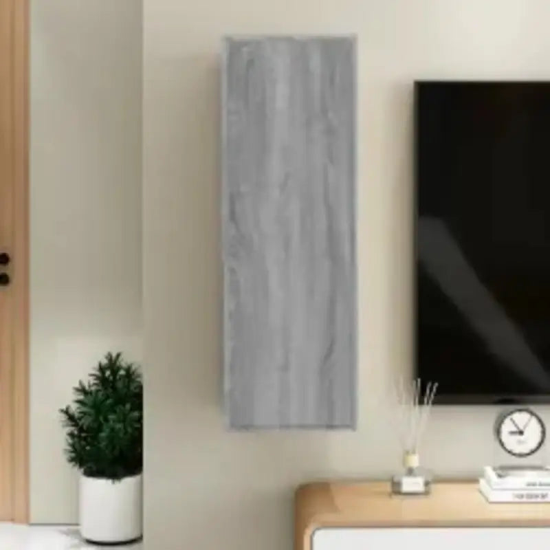 Hangende Tv-meubel van bewerkt hout voor een trendy woonkamer sfeer - Grijs sonoma / 1 / 90 cm - Tv-meubels