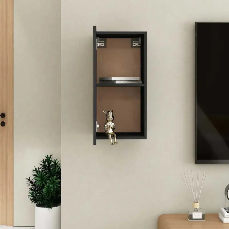 Hangende Tv-meubel van bewerkt hout voor een trendy woonkamer sfeer - Tv-meubels