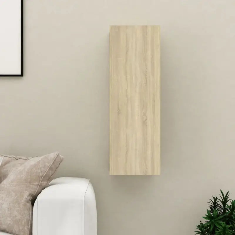 Hangende Tv-meubel van bewerkt hout voor een trendy woonkamer sfeer - Sonoma eiken / 1 / 90 cm - Tv-meubels