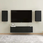 Hangende Tv-meubel van bewerkt hout voor een trendy woonkamer sfeer - Tv-meubels