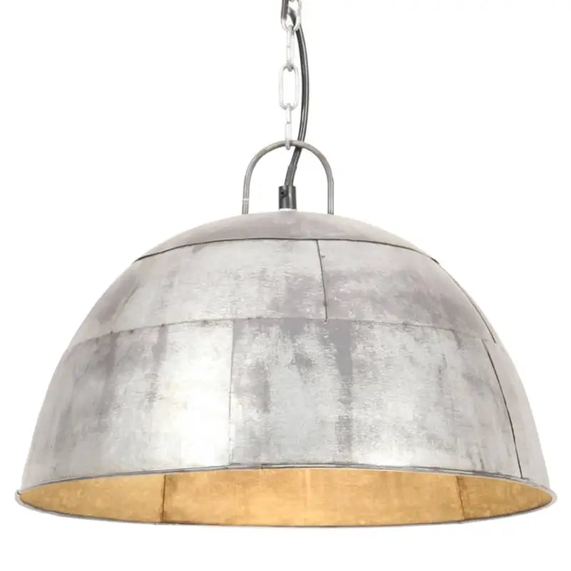 Hanglamp met grote lampenkap voor woonkamer en eetkamer - Zilver / Φ 41 cm / 1 - Lampen