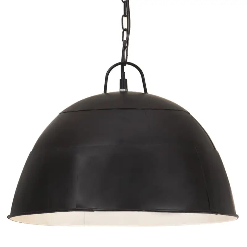 Hanglamp met grote lampenkap voor woonkamer en eetkamer - Zwart / Φ 41 cm / 1 - Lampen