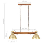 Hanglamp met verweerde bruine afwerking en antiek messingkleurige details - Lampen