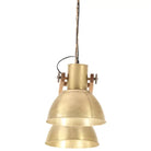Hanglamp met verweerde bruine afwerking en antiek messingkleurige details - Lampen