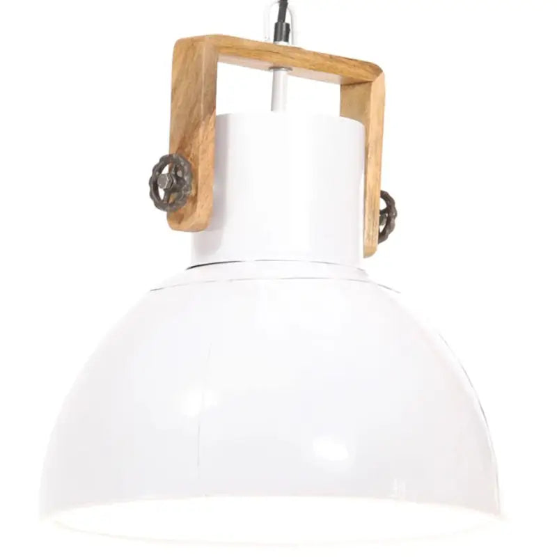 Hanglamp van massief gerecycled hout voor woonkamer en eetkamer - Wit / Ø 40 cm / 1 - Lampen