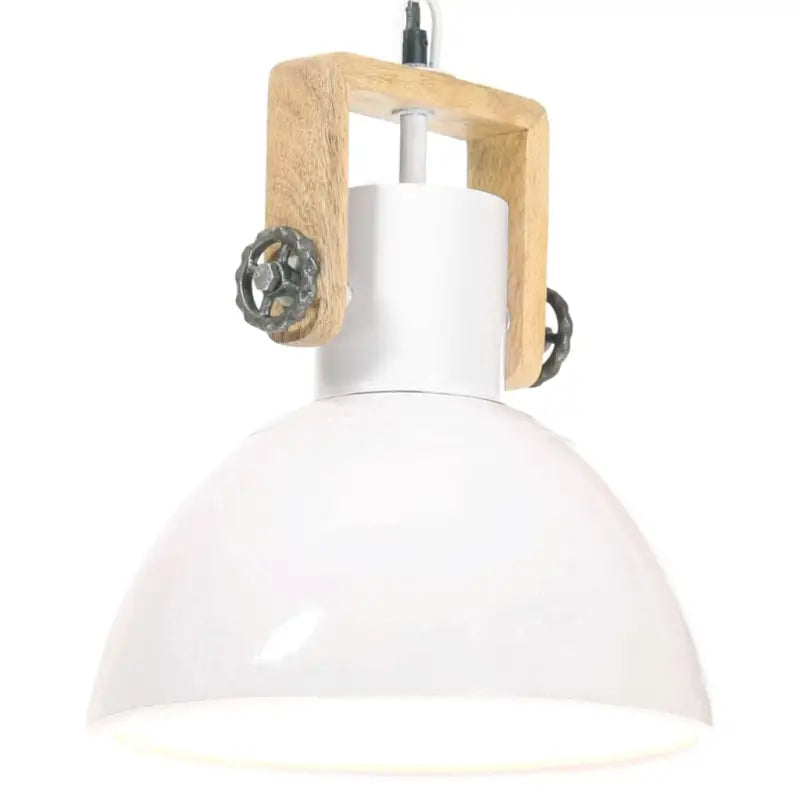 Hanglamp van massief gerecycled hout voor woonkamer en eetkamer - Wit / Ø 30 cm / 1 - Lampen