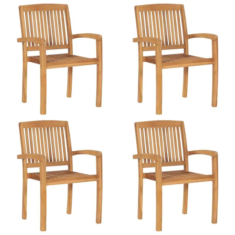 Hard teakhout tuinstoelen met fijn geschuurd ontwerp voor rustieke charme - 4 - Tuinstoelen