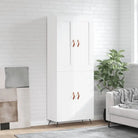 Hoge kast in grijs sonoma met ijzeren poten voor een trendy interieur - Hoogglans wit / 1 / 2 deuren - Dressoirs &