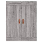 Hoge kast in grijs sonoma met ijzeren poten voor een trendy interieur - Dressoirs & buffetkasten