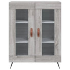 Hoge kast in grijs sonoma met ijzeren poten voor een trendy interieur - Dressoirs & buffetkasten