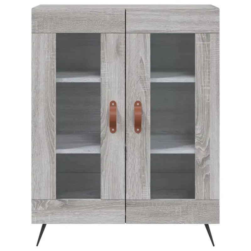 Hoge kast in grijs sonoma met ijzeren poten voor een trendy interieur - Dressoirs & buffetkasten