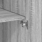 Hoge kast in grijs sonoma van bewerkt hout met elegante uitstraling - Dressoirs & buffetkasten