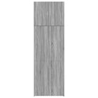 Hoge kast in grijs sonoma van bewerkt hout met elegante uitstraling - Dressoirs & buffetkasten