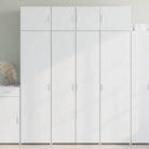 Hoge kast in grijs sonoma van bewerkt hout met stijlvolle uitstraling - Wit / 1 - Dressoirs & buffetkasten