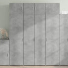 Hoge kast in grijs sonoma van bewerkt hout met stijlvolle uitstraling - Betongrijs / 1 - Dressoirs & buffetkasten