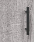 Hoge kast in grijs sonoma van bewerkt hout met unieke charme - Dressoirs & buffetkasten
