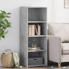 Hoge kast in grijs Sonoma van bewerkt hout voor een klassieke uitstraling - Betongrijs / 1 - Dressoirs & buffetkasten