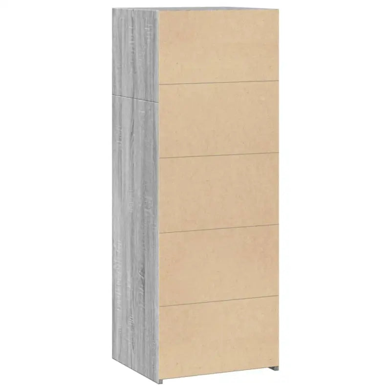 Hoge kast in grijs Sonoma van bewerkt hout voor een klassieke uitstraling - Dressoirs & buffetkasten