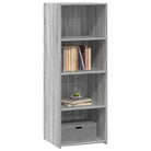 Hoge kast in grijs Sonoma van bewerkt hout voor een klassieke uitstraling - Dressoirs & buffetkasten