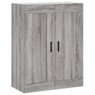 Hoge kast in grijs sonoma van bewerkt hout voor een stijlvolle uitstraling - Dressoirs & buffetkasten