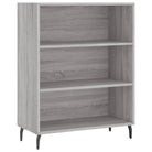Hoge kast in grijs sonoma van bewerkt hout voor een stijlvolle uitstraling - Dressoirs & buffetkasten