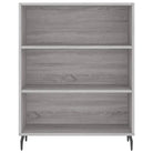 Hoge kast in grijs sonoma van bewerkt hout voor een stijlvolle uitstraling - Dressoirs & buffetkasten