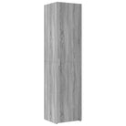 Hoge kast in grijs sonoma van bewerkt hout voor een stijlvolle interieurubouw - Dressoirs & buffetkasten