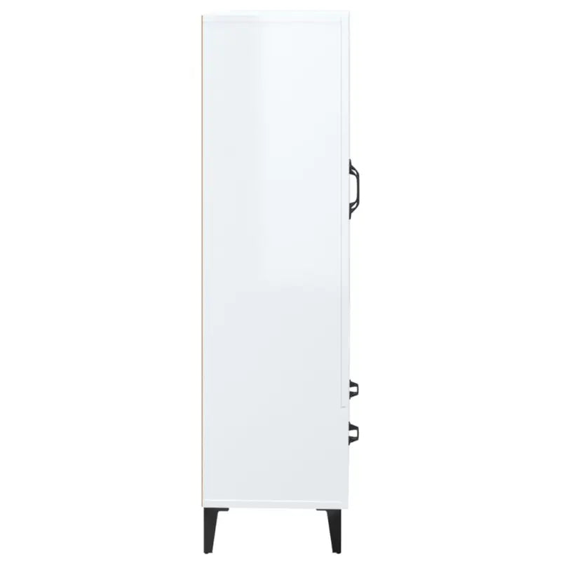 Hoge kast in hoogglans wit bewerkt hout voor een chique interieur - Dressoirs & buffetkasten