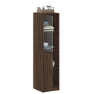 Hoge kast met glazen deur voor een trendy en duurzame interieurstijl - Dressoirs & buffetkasten