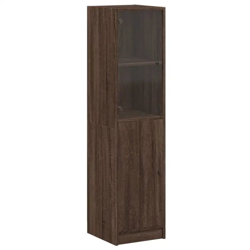 Hoge kast met glazen deur voor een trendy en duurzame interieurstijl - Dressoirs & buffetkasten