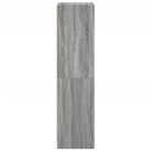 Hoge kast met glazen deuren in Grijs Sonoma Eiken stijl - Dressoirs & buffetkasten