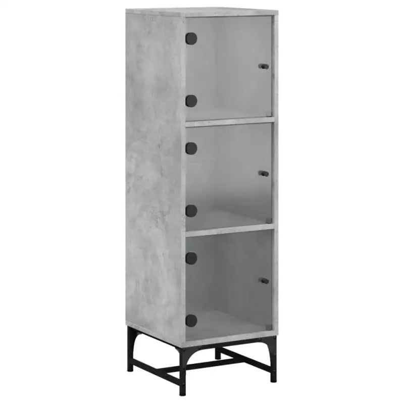 Hoge kast met glazen deuren voor een trendy en duurzame uitstraling - Dressoirs & buffetkasten