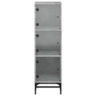 Hoge kast met glazen deuren voor een trendy en duurzame uitstraling - Dressoirs & buffetkasten