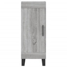 Hoge kast met ijzeren poten en bewerkt hout voor een trendy interieur - Dressoirs & buffetkasten