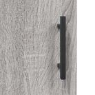 Hoge kast met ijzeren poten en bewerkt hout voor een trendy interieur - Dressoirs & buffetkasten